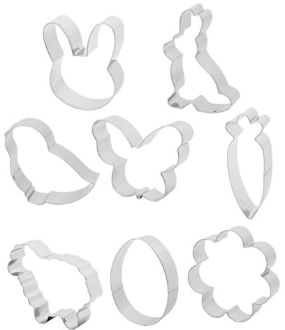 OKUMEYR 1set Easter Cookie Molds Set Stainless Steel Biscuit Cutters for Baking for Creative Desserts for Baking Enthusiasts and Special Occasions