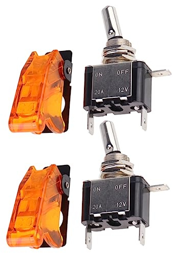 WEKADRIN 2 Pz pulsante on-off fendinebbia autobloccante con pulsante a LED quadrato a due fili barra luminosa a LED luci lampade Commutatore 12V ASW-07D Orange