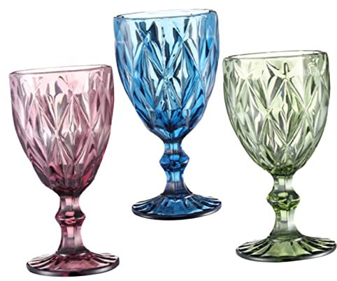 Cabilock Set Di 3 Bicchieri Colorati Per Bere Calici Da Vino Colorati Per Feste E Banchetti