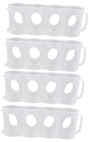 IMIKEYA 4pcs Refrigerator Organizer Beverage Can Storage Box Pull Out Bin Plastic Storage Box for Kitchen Organiser