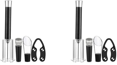 Xnuiasqe Lot de 2 tire-bouchons avec pompe à air comprimé pour retirer facilement le bouchon - pour les amateurs de vin