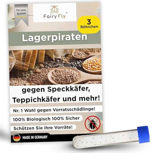 FairyFly Lagerpiraten gegen Speckkäfer & Teppichkäfer – 100 % biologische Schädlingsbekämpfung ohne Chemie – 30 Nützlinge im Röhrchen – Made in Germany (3)