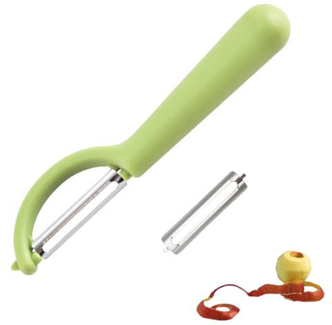 EIHI 2 Stück P-Sparschäler für Tupper mit 2 Ersatzklingen,Sparschäler Tupper,Edelstahl Ersatzklinge für Gemüseschäler,Schälmesser,Orangenschäler,Vegetable Peeler