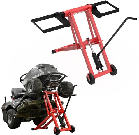UISEBRT 3 in 1 Hydraulik-Heber, Mobile Hebebühne mit 3 verstellbare Höhen bis 65.5 cm,Quad Hebebühne mit hydraulischem Wagenheber,Motorradheber bis 227 kg für ATV, Rasenmäher, Motorräder