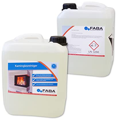 FABA Kaminglasreiniger Kaminscheibenreiniger Konzentrat Kamin 2 x 5 Liter