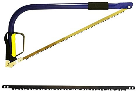 Dapetz - Sega ad arco conico resistente per albero di legno, ramo, tronco, potatura, 1 lama di ricambio