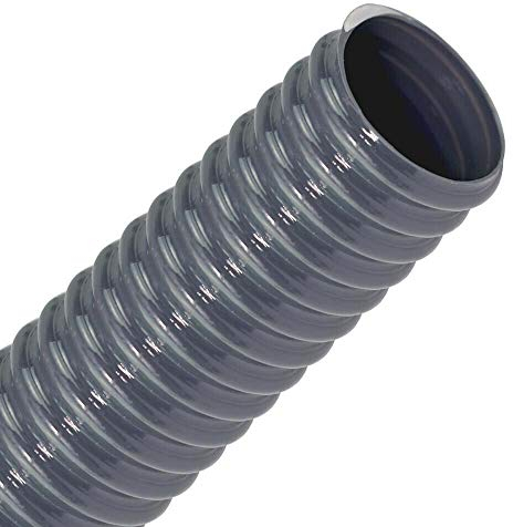 FLEXTUBE PVC-L 40mm, Länge Meterware - leichter, flexibler Saugschlauch, Spiralschlauch aus PVC, Schlauch für Wasser, Luft, Pulver, Sägemehl, Späne