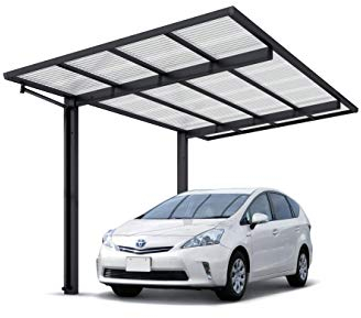 XIMAX Swingline Carport Schwarz, 531 x 275 x 283 cm, Komplettbausatz