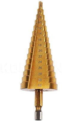 Bit de broca paso de carburo Cónico taladro escalonado Cono Taladro 4-32 4-20 Mm HSS titanio recubierto Paso Taladro herramienta eléctrica for el metal de alta velocidad de madera de acero