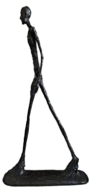 Siunwdiy Giacometti Skulptur Bronze,Bronze Figur Mann Abstrakte Skulptur Dekoration Zuwanderungsstatue Dekoration Ornament 30CM