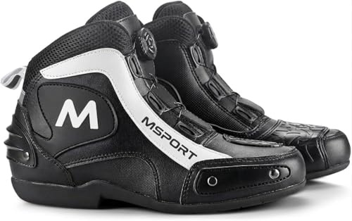 Scarpe da Moto per Uomo e Donna con Protezioni – Stivali Motociclisti Chiusura Rapida, Antiscivolo, Resistenti e Comode