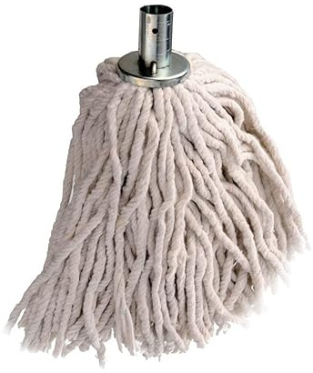 Best House 100% Cotton 18 Ply Metal Socket Mop Head, Wet or Dry Floor Cleaning Thick Absorbent Yarn For Everyday Home Work Commercial Mop Heads for Heavy Duty long lasting (Pack of 1) (380g)