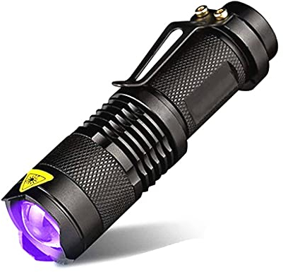 HODAGES LED Ultraviolet Flashlight Ultraviolet Flashlight With Zoom Function Mini Ultraviolet Black Light Flashlight