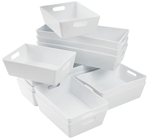 Schminktisch Schubladen Organizer Set 12 Teile weiß 5cm in 2 Größen 75x38cm
