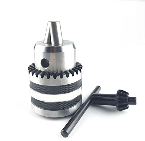 Portabrocas B12 1-10mm universal de acero al carbono Chuck adaptador herramientas rotativas accesorio con llave para perforar, cortar y fresar