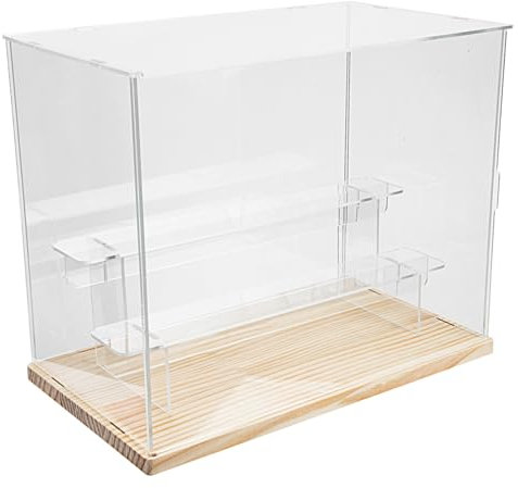 Yardwe Schaukasten Dreistöckig Kreativer Puppenvitrine Aus Hochwertigem Material Für Desktop-Display-Box Puppe Lagerung Box Puppe Display Container Halter