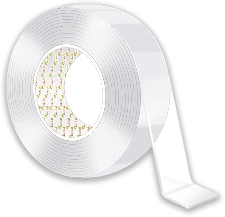 Nano Tape doppelseitiges Klebeband, 3m x 24mm, mit Haustierschutzfolie, Montageband, abnehmbar und spurlos, für Teppich, Fotorahmen, Küche, Zuhause