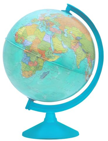 TOPGLOBE Globo Terráqueo 30cm - Mapa Político en Español - Diámetro 30cm, Ideal para Decoración y Aprendizaje