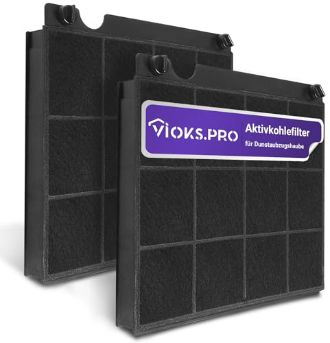 Viоks.pro SET 2x Filter für Dunstabzugshaube Ersatz für Elica Model15 Wpro 484000008575 CHF15/1 49019595 9029793818 Type15 MCFE01 902980045/6 197465 AH040 FCH160 Dunstabzugshaube Aktivkohlefilter