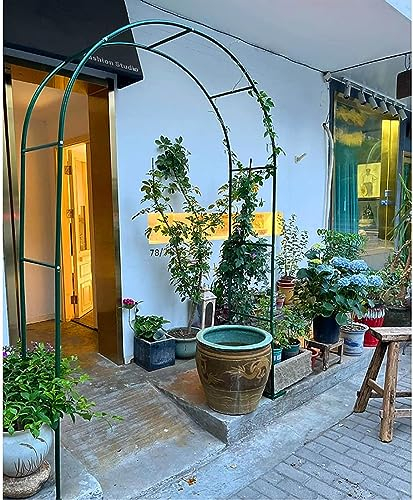 Gartenbogen Aus Metall, 2,4 M, Robuste Gartenlaube, Stahlrahmen, Groß, Stark, Wetterbeständig, Kletterpflanzen, Stützbögen Für Drinnen Und Draußen, Für Rosen, Kletterpflanzen, B280 X H220 Cm