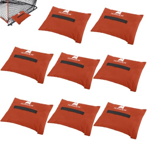 MOPHOEXII Sacchi di sabbia per tutti gli sport per reti da baseball, porte da calcio, reti da golf, reti da calcio, reti da calcio, reti da hockey, borse di ancoraggio ponderate, arancione, confezione