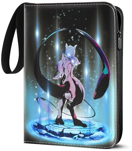 Sammelalbum für Pokemon Karten, 50 Seiten 400 Taschen Sammelkarten Album, Tragbar Wasserdicht PU Karten Halter, Sammelkartenalben Es ist das Geschenk für Kinder,cm4