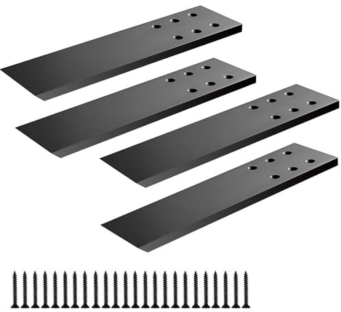 LX2.5 Granit-Stangenstütze, 4 Stück, 30,5 cm L x 6,3 cm B, 0,95 cm dick, robuste schwimmende Halterungen für Quarz-/Holz-/Beton-Arbeitsplatten – Schrauben im Lieferumfang enthalten