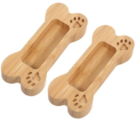 SHINEOFI 2 Stück Namenskartenständer Visitenkartenbox Tischkarten-Organisationsständer Büro-Namenskarten-Holz-Organizer Holz-Visitenkartenhalter