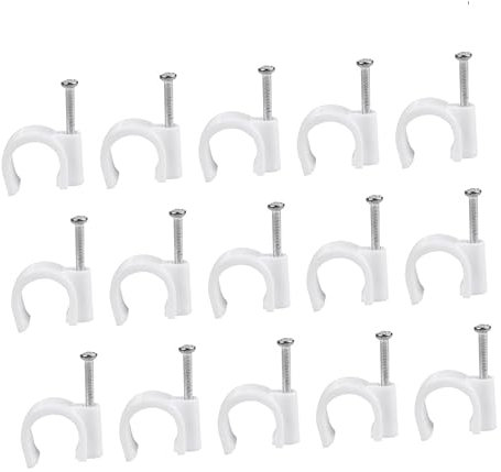 AUTSUPPL 100stücke Pvc Rohrschellen Für Elektroleitungen Kabelclips Zur Wandmontage Robuste Kabelorganisation Weiß