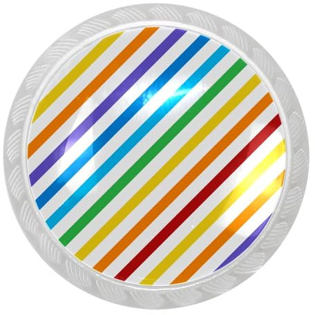 RODAILYCAY 4 Packs Crystal Glass Dresser Knobs, Colorful Paint Mushroom Shape Cabinets Handle Pulls, Kitchen Cabinets Knobs for Dresser Cupboard Wardrobe Door (35mm, Clear)