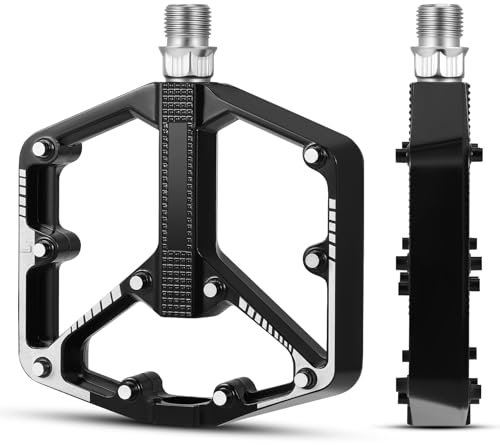 2 Pezzi Pedali Per Mountain Bike Di Alluminio, 3 Cuscinetti Sigillati Pedali Per Bicicletta, Pedali Bici da Corsa Con Borchie Antiscivolo, 9/16 Pedali Compatibili Con Bici MTB, Bmx, E-Bike