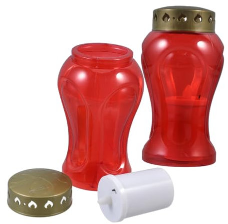 GANAZONO 2piezas Lámpara De Cementerio Luz Led Sin Decoración Estilo Religioso para Jardines y Recuerdos El Exterior