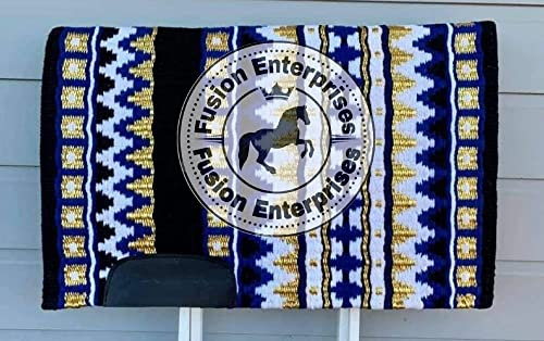 EQUIEMPRESS Sattelunterlage Western Show/Westernsatteldecke aus Neuseelandwolle, Top Wool Pad Sensor Flex (Anpassung möglich) A-165 (34 x 34)