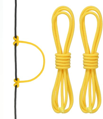 PATIKIL Paquete de 2 Arco D Loop Cuerda 2 FT Cuerdas D Loop Amarillo