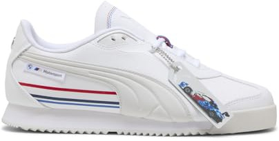 PUMA Scarpe da ginnastica da uomo BMW Motorsport Roma, Bianco-pop Rosso Ah25, 47 EU