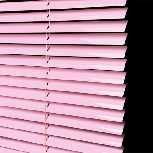 KOOEIN Alu Jalousie,Horizontale Jalousien Mit 25mm Lamellen,Verdunkelungs-/Wärmedämmungsjalousien,Lichtregulierung,Rollläden Mit Fensterbehandlung,Für Fenster Und Türen,Pink-135x175cm/53x69in