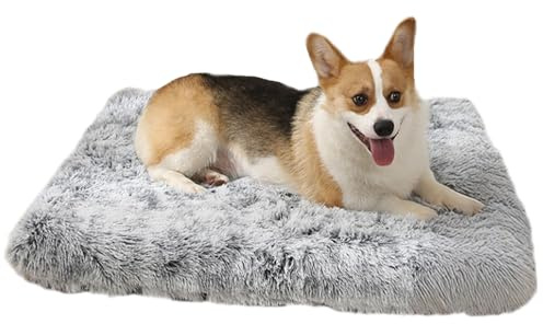 LuckyZoo77 Hundebett Waschbar 50x40cm, Ombré-Grau