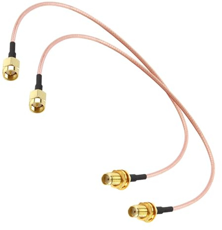 CJMUQHEHH 2 Stück SMA Kabel SMA Buchse Set, Wlan Antennenkabel Verlängerung RG316 WLAN Antennenverlängerungs, Koaxialkabel 30cm, Antennenkabel für Router, Modem, SDR, LTE 4G Antenne