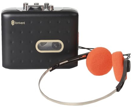 Luobannm Reproductor de Casetes Portátil, Grabadora de Casetes, Convertidor de Casete A MP3 USB C, Reproductor de Casetes con Auriculares B