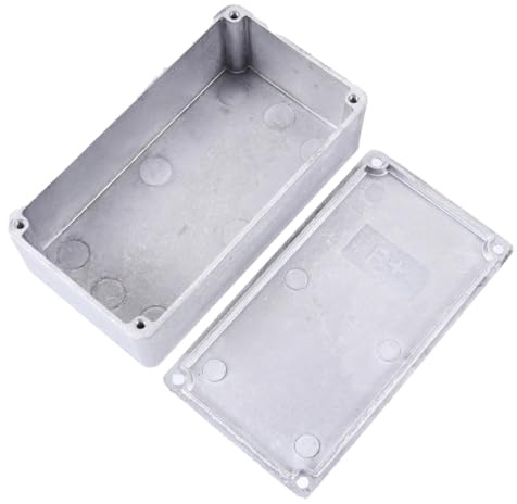Gitarreneffektgehäuse aus Aluminium für Selbstgemacht Pedale, Silber, Glatt | Polierte Oberfläche, Rostfrei und Scharfe Kanten, für Selbstbau von Gitarreneffekten