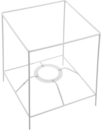 SOPOTUTU Metall Lampenschirm Gestell Lampenfassung Adapter Quadratisch Draht Rahmen für DIY Tisch Steh Leuchten Kronleuchter Robust Vielseitig Einfach Montage