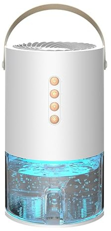 Dehumidifiers for Home,Portable Mini Dehumidifier for Bathroom,1300ml Dehumidifier with Ultra Quiet & Auto Shut off Colorful Light,24H Timer Dehumidifiers for Wardrobe,Closet, Bedroom (White)