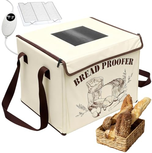 Kensbro Gärbox mit Heizung für Brot & Sauerteig | Faltbarer Gärschrank mit Timer & Temperaturregelung für Teig, Pizza, Joghurt