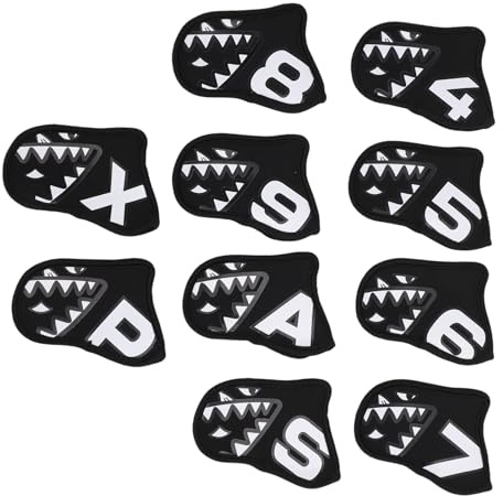 TIKATARER Cubiertas para Cabezas de Hierro, Cubiertas para Palos de Golf de Tela Liviana y Duradera, Herramienta de Protección con Ajuste Cómodo, Antideslizante y Antipolvo, Ideal para Palos de Golf