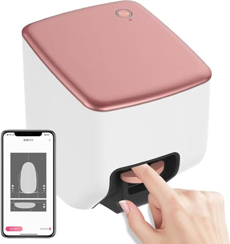 3D-Nageldrucker mit App-Steuerung und WLAN, intelligenter Nail-Art-Drucker für den Salon zu Hause, 10 Sekunden schneller Druck, automatische Kantenerkennung für Nagelliebhaber