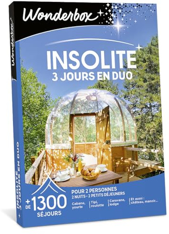 Wonderbox - Insolite - 3 Jours en Duo - Coffret Cadeau - Idée Cadeau Séjours