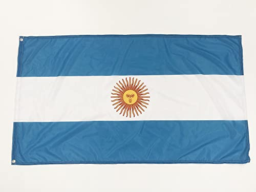 Oedim Bandiera argentina | 150 x 85 cm | Rinforzata e con impunture | Bandiera con 2 occhielli metallici e resistenti all'acqua
