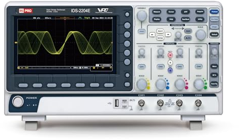 RS PRO IDS2204E Speicher Tisch Oszilloskop 4-Kanal Analog 200MHz CAN, IIC, LIN, RS232, RS422, RS485, SPI, UART, USB