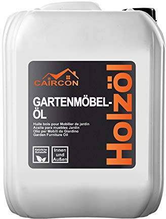 CAIRCON Gartenmöbelöl Holzöl Holzschutz Öl Teak Eiche Terassenöl 5L
