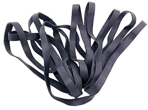 Vasana Lot de 10 grandes bandes élastiques épaisses en caoutchouc 17,8 cm robustes et durables pour bureau, à la maison, à l'école, industrielle (Noir)